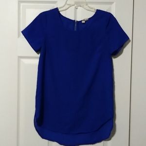 Royal blue fancy top